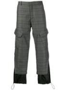 Delada Check Drawstring Trousers - Grey
