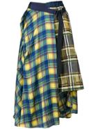 Sacai Contrast Tartan Skirt - Multicolour