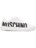 Moschino Logo Lace-up Sneakers - White