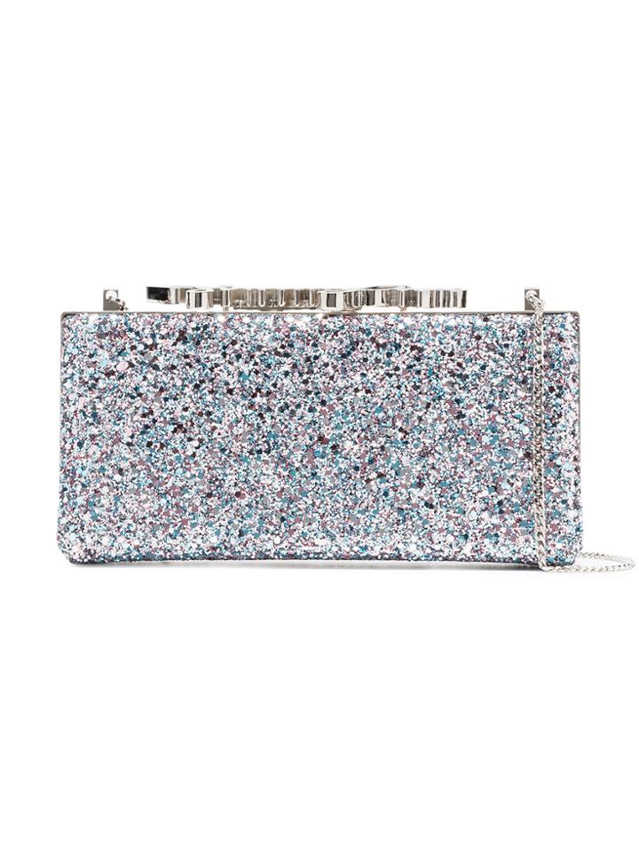 Jimmy Choo Metallic Celeste Glitter Clutch - Multicolour