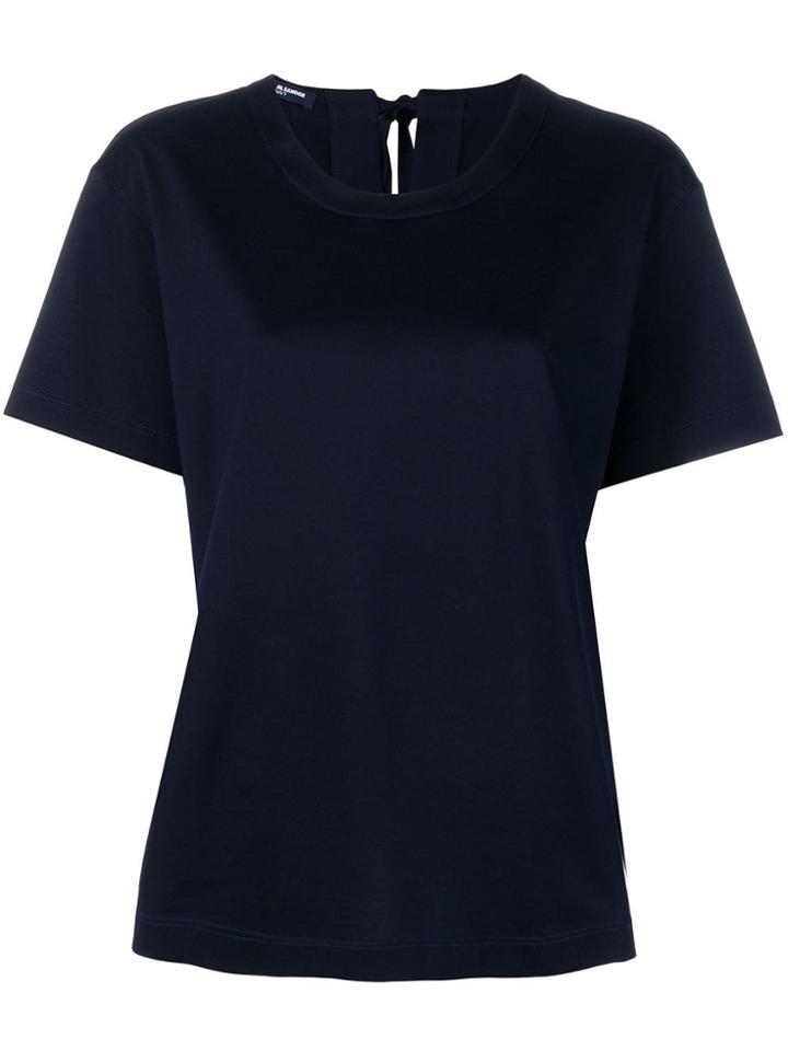 Jil Sander Navy Plain T-shirt - Blue