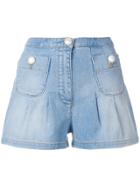 Boutique Moschino Denim Shorts With Front Pockets - Blue