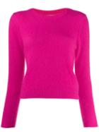 Bellerose Round Neck Fuzzy Knit Sweater - Pink