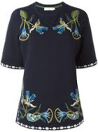Tory Burch 'ainsley' Tunic Top, Women's, Size: Large, Blue, Cotton