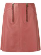 Talie Nk Leather Skirt, Women's, Size: 36, Yellow/orange, Leather