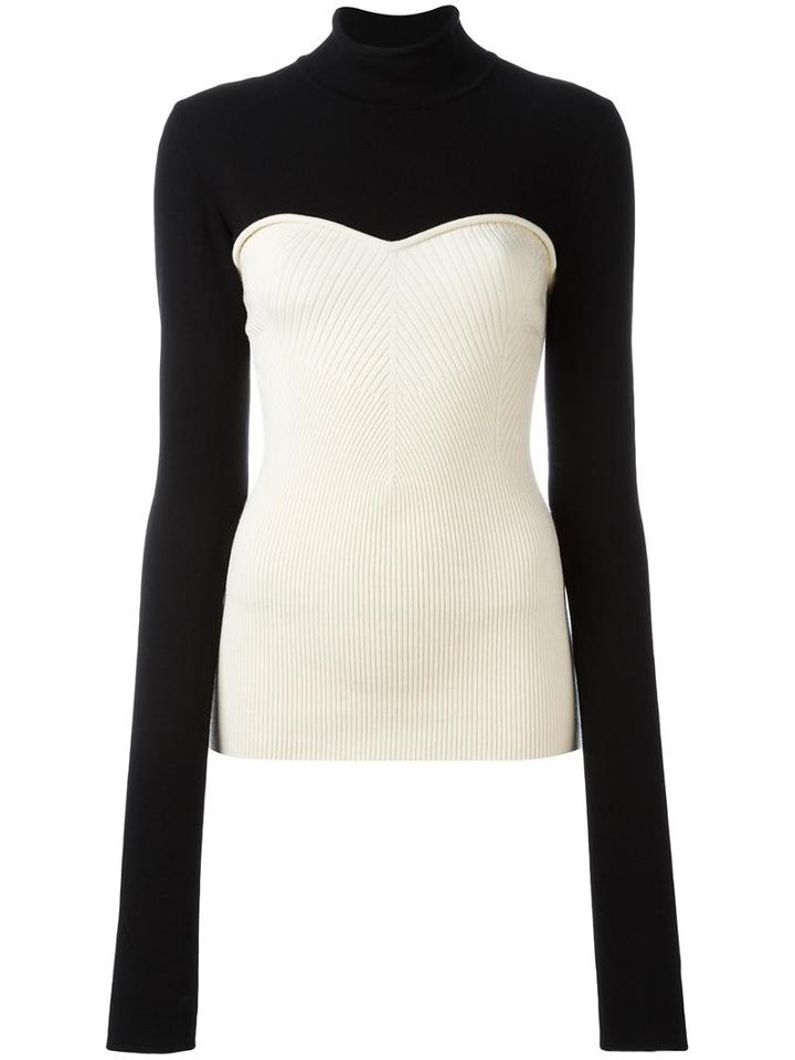 Cédric Charlier Ribbed Knit Jumper, Women's, Size: 44, Black, Virgin Wool/polyamide