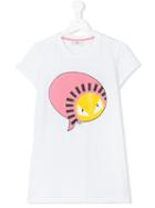Fendi Kids - Teen Face Graphic T-shirt - Kids - Cotton/spandex/elastane - 14 Yrs, White