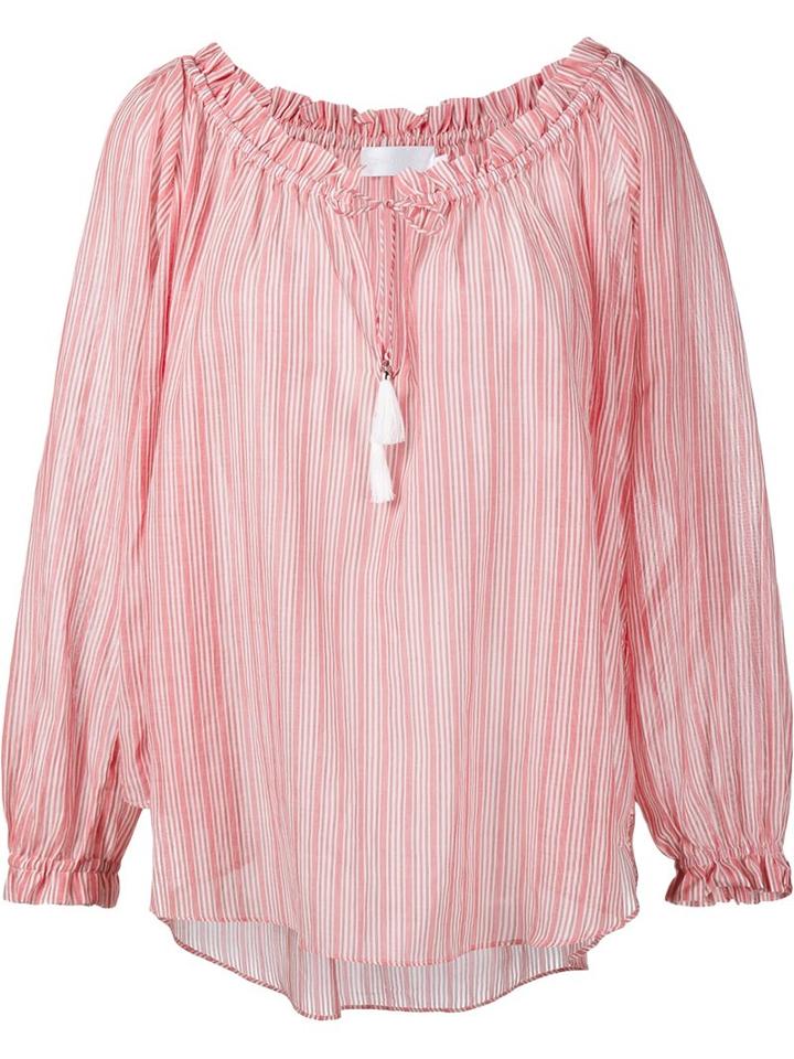 Zimmermann Striped Blouse, Women's, Size: 2, Red, Cotton