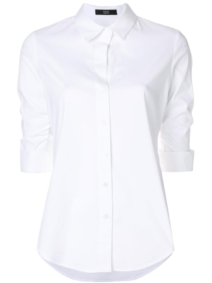 Steffen Schraut Turn Up Sleeves Shirt - White