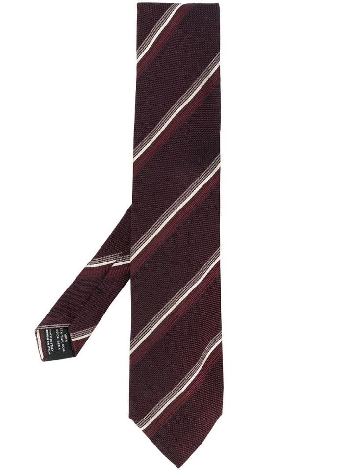 Tom Ford Striped Silk Tie - Red