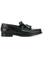 Dolce & Gabbana Studded Fringe Loafers - Black