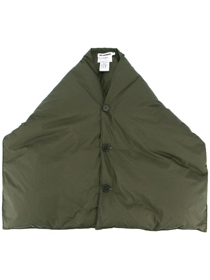 Jil Sander Padded Pillow Scarf - Green