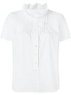 Sonia By Sonia Rykiel Ruffle Neck Pleated Panel Blouse