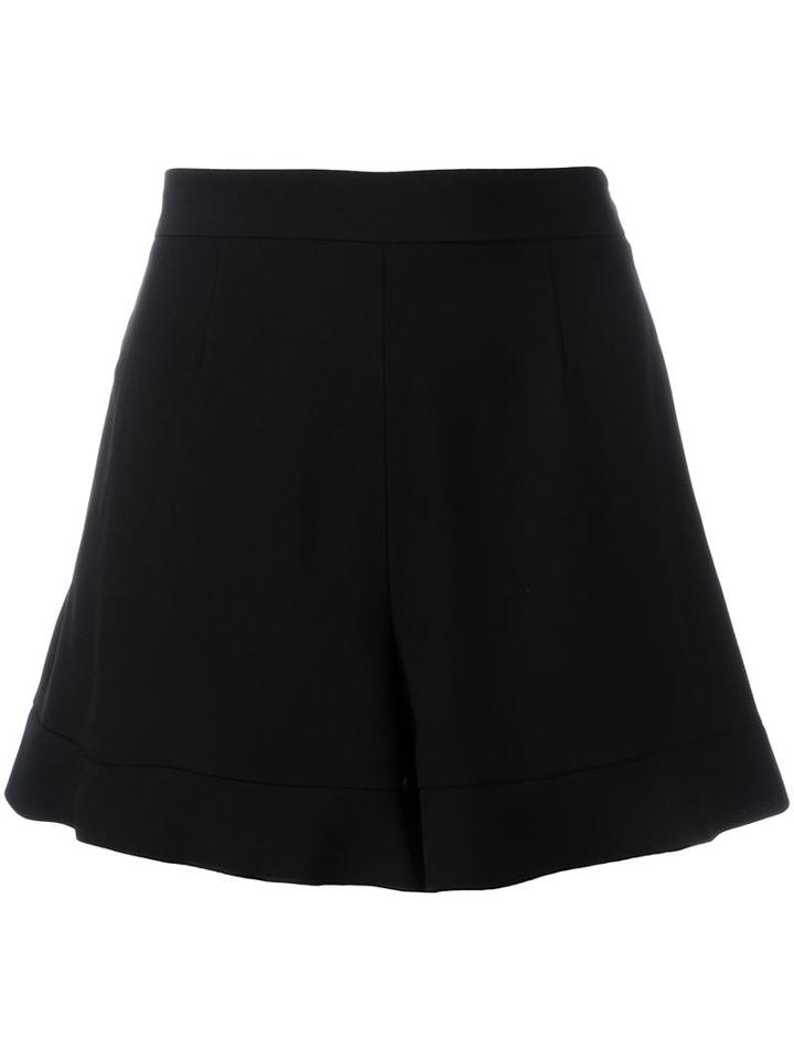 Red Valentino 'flippy' Shorts, Women's, Size: 42, Black, Acetate/viscose/polyester