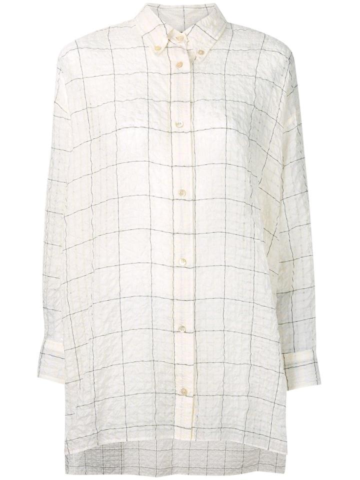 Isabel Marant Crinkle Check Shirt - Neutrals