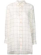Isabel Marant Crinkle Check Shirt - Neutrals