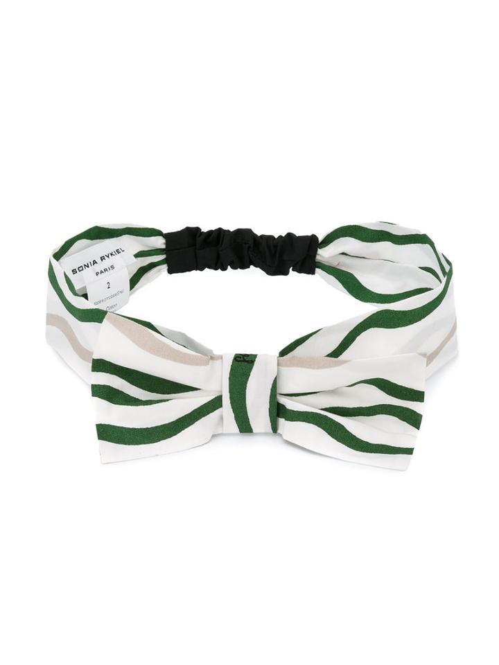 Rykiel Enfant - Bow Striped Hair Band - Kids - Cotton - One Size, White