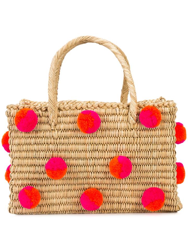 Nannacay Corfu Pom Pom Tote - Nude & Neutrals