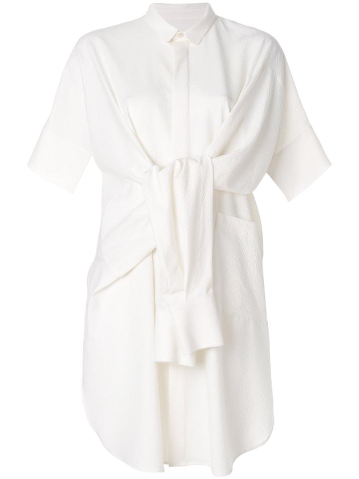 Henrik Vibskov Shirt Dress With Sleeve Ties - White