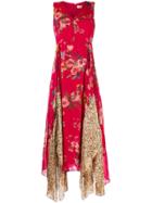 Twin-set Floral Print Dress - Red