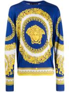 Versace Medusa Head Silk Sweatshirt - Blue