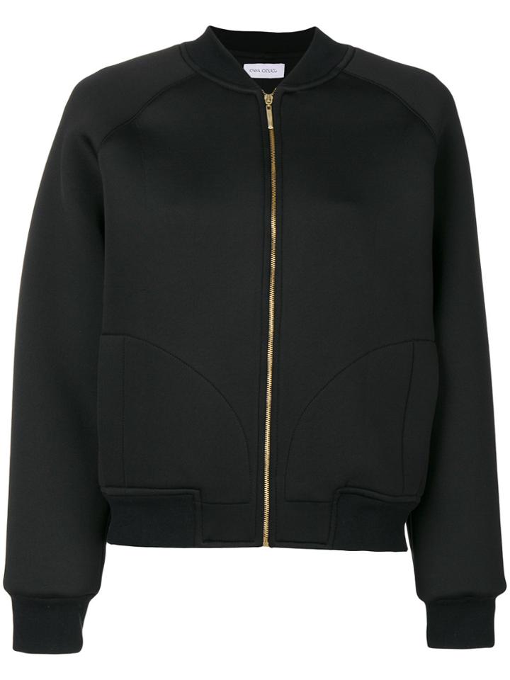 Ioana Ciolacu Embroidered Bird Bomber Jacket - Black