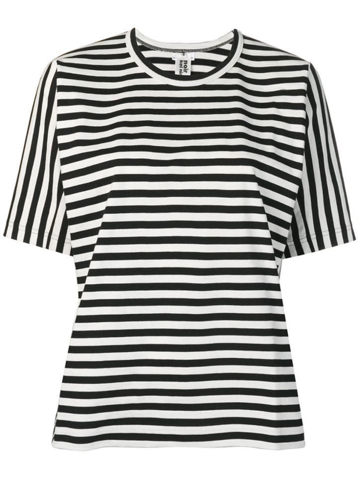 Comme Des Garçons Noir Kei Ninomiya Striped Crew Neck T-shirt - Black