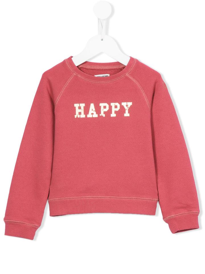 Zadig & Voltaire Happy Sweatshirt, Girl's, Size: 10 Yrs, Pink/purple