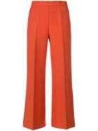 Fendi Pleated Cropped Trousers - Yellow & Orange