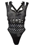 Kenzo Bodycon Openwork Knit Lace Bodysuit