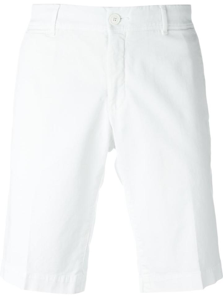 Moncler Bermuda Shorts, Men's, Size: 46, White, Cotton/spandex/elastane