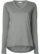 En Route V-neck Jumper, Women's, Green, Cotton