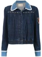 Andrea Bogosian Embroidered Denim Jacket - Blue