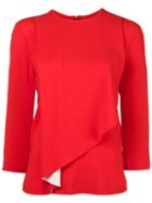Maison Margiela Layered Front Blouse, Women's, Size: 42, Red, Spandex/elastane/viscose