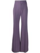 Chloé Wide-leg Flared Trousers - Purple
