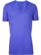 Dsquared2 Underwear V-neck T-shirt, Men's, Size: Xxl, Blue, Cotton/linen/flax
