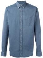 Schnaydermans Button-down Shirt, Men's, Size: Medium, Blue, Cotton