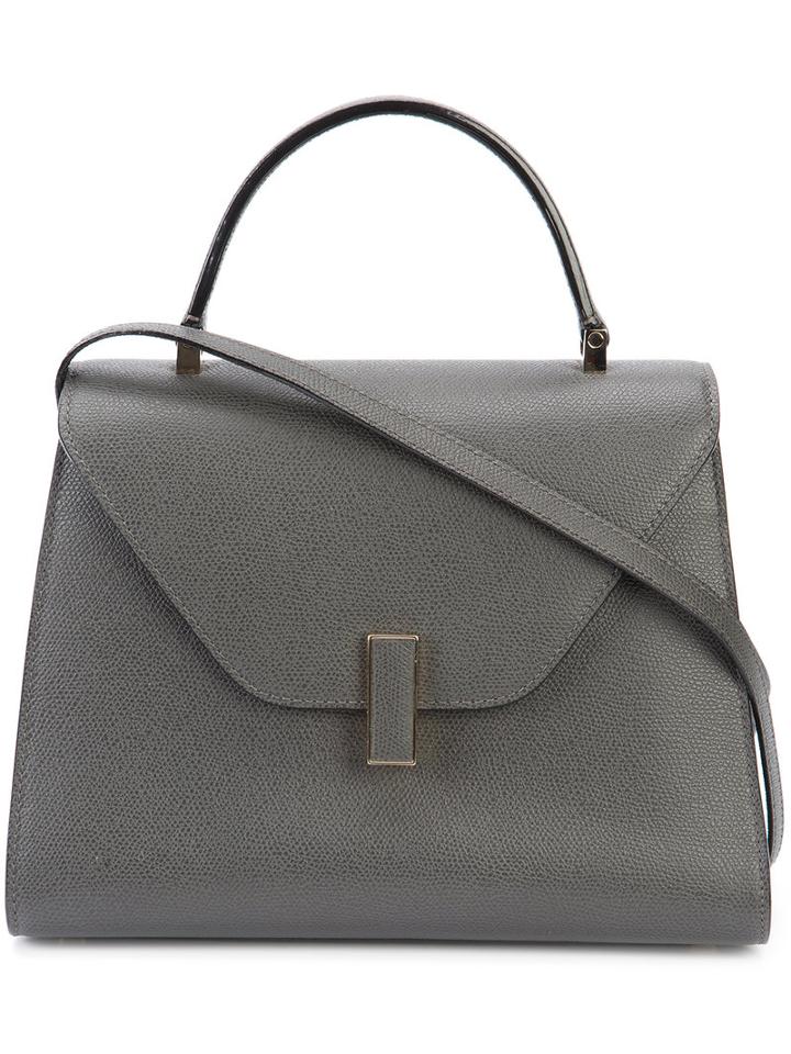 Valextra - Shoulder Tote Bag - Women - Leather - One Size, Grey, Leather
