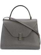 Valextra - Shoulder Tote Bag - Women - Leather - One Size, Grey, Leather