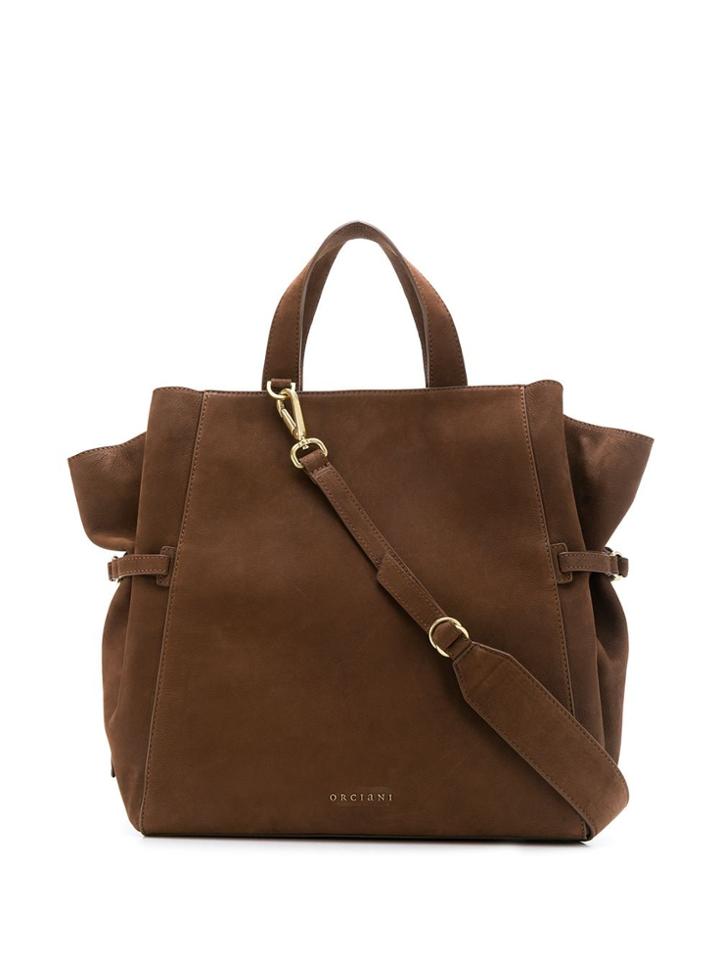 Orciani Fan Tote - Brown