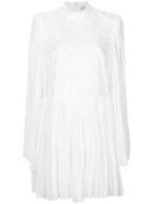 Perseverance London Floral Applique Mini Dress - White