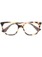 Prada Eyewear Tortoiseshell Glasses, Nude/neutrals, Acetate/metal