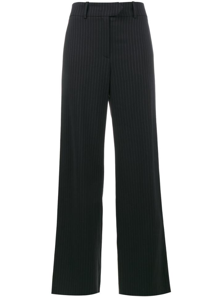 Mira Mikati Glitter Pinstripe Wide-leg Trousers - Blue