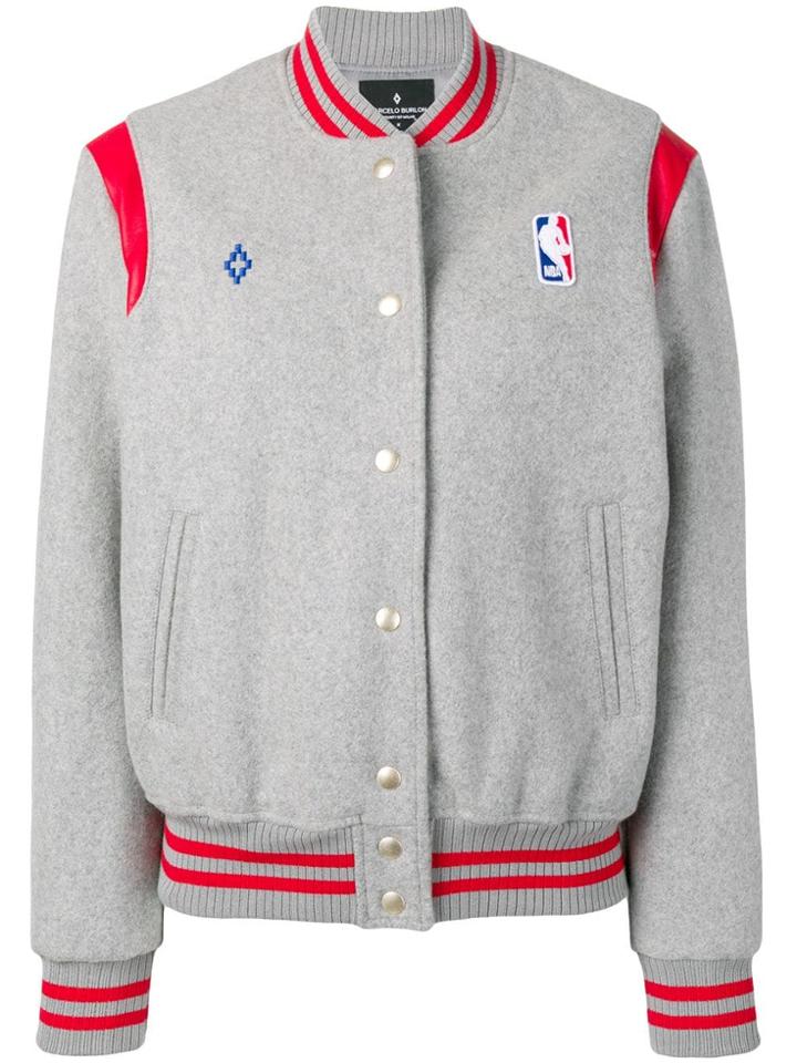 Marcelo Burlon County Of Milan Nba Branded Jacket - Grey