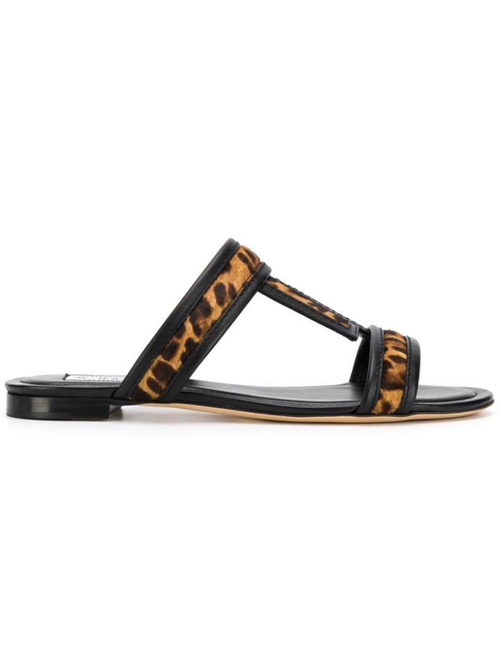 Tod's Double T Flat Sandals - Black