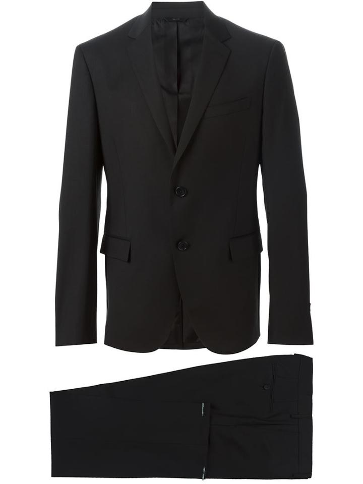 Fendi Classic Dinner Suit, Men's, Size: 52, Black, Silk/polyester/cupro/wool
