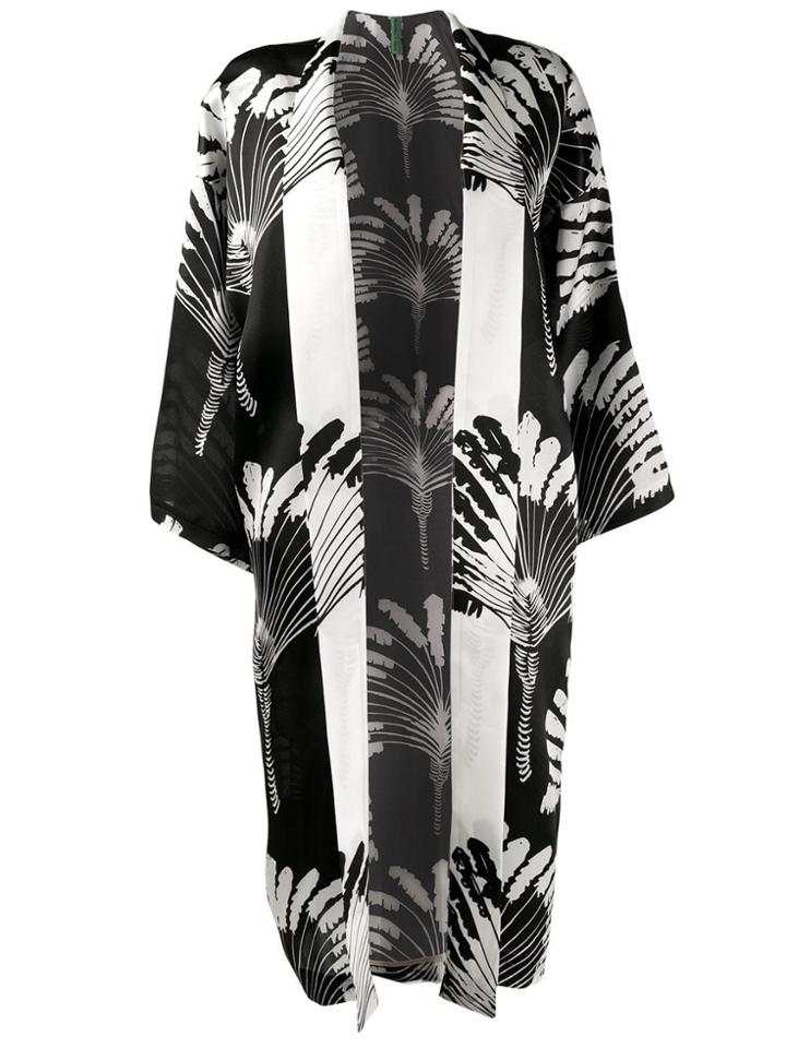 Rianna + Nina Feather Printed Kimono - Black