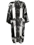 Rianna + Nina Feather Printed Kimono - Black