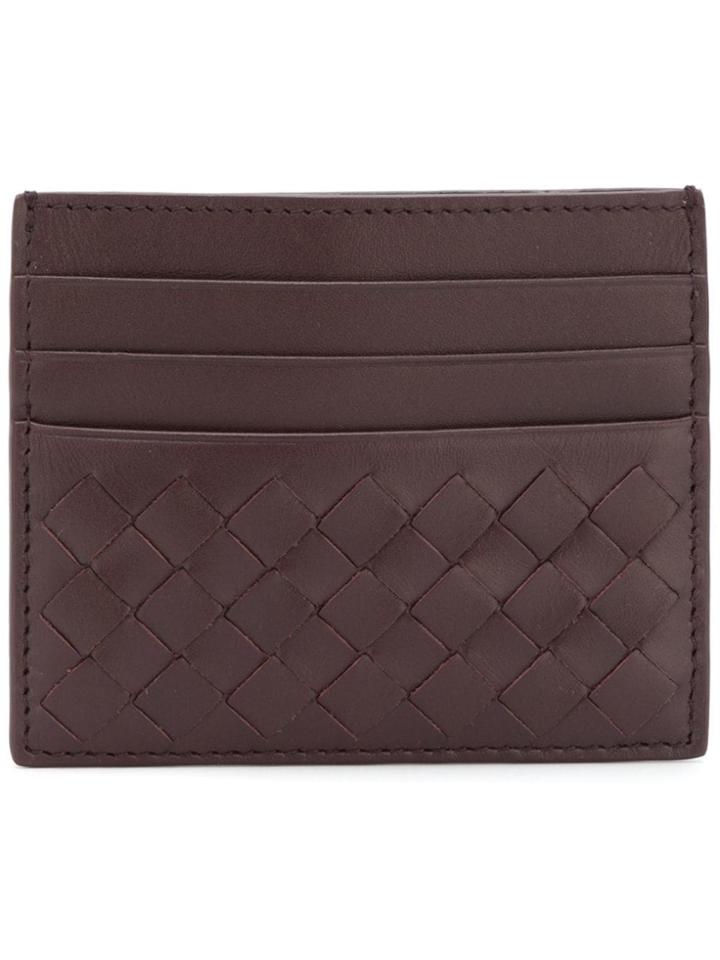 Bottega Veneta Dark Barolo Intrecciato Card Case - Brown