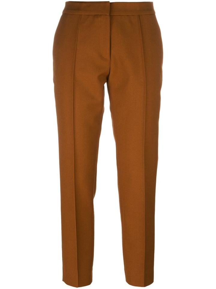 Vanessa Bruno Athé Cropped Trousers, Women's, Size: 38, Brown, Cotton/polyamide/wool